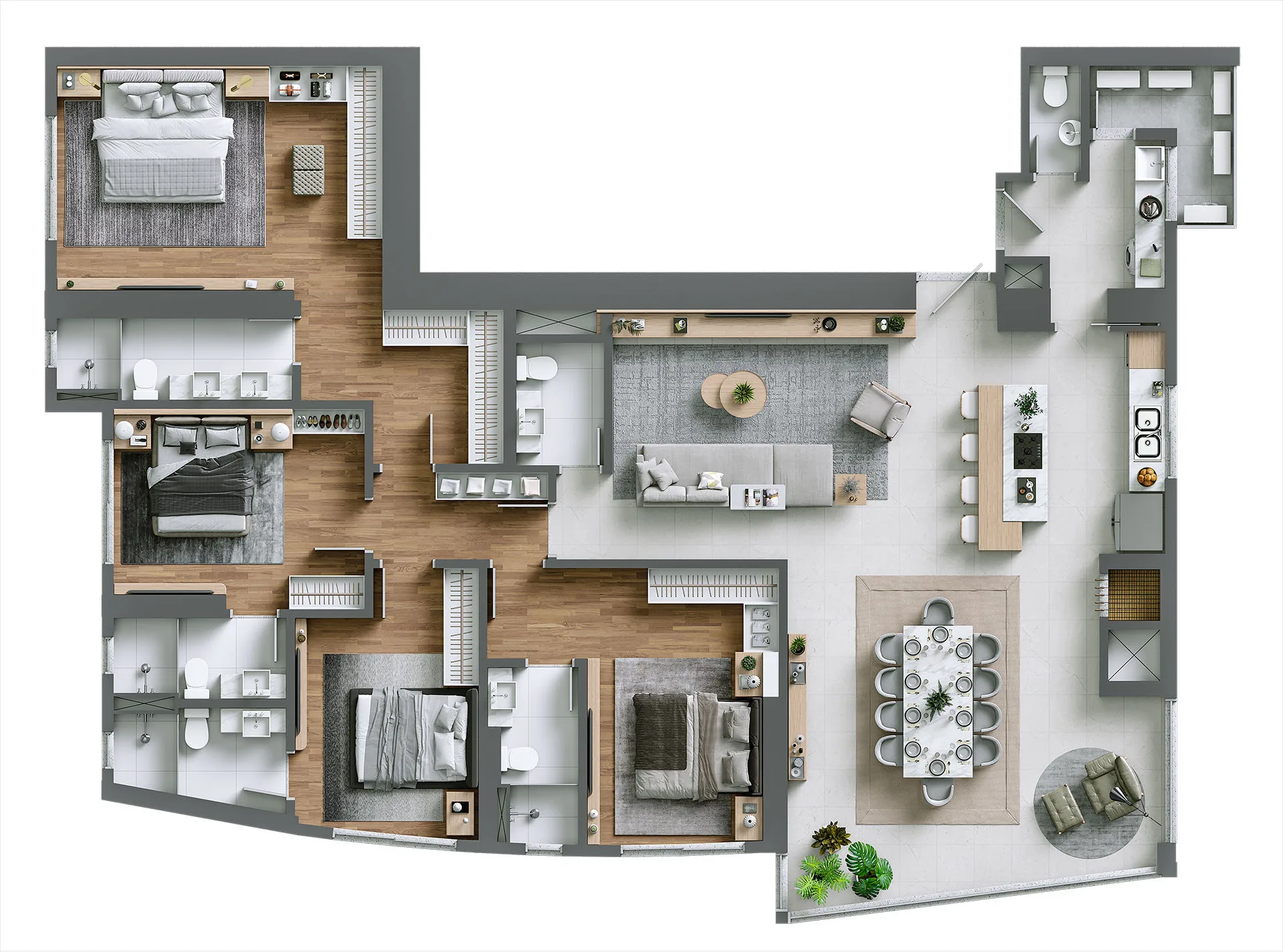 Apice Towers em Balneário Camboriú SC — Planta 1