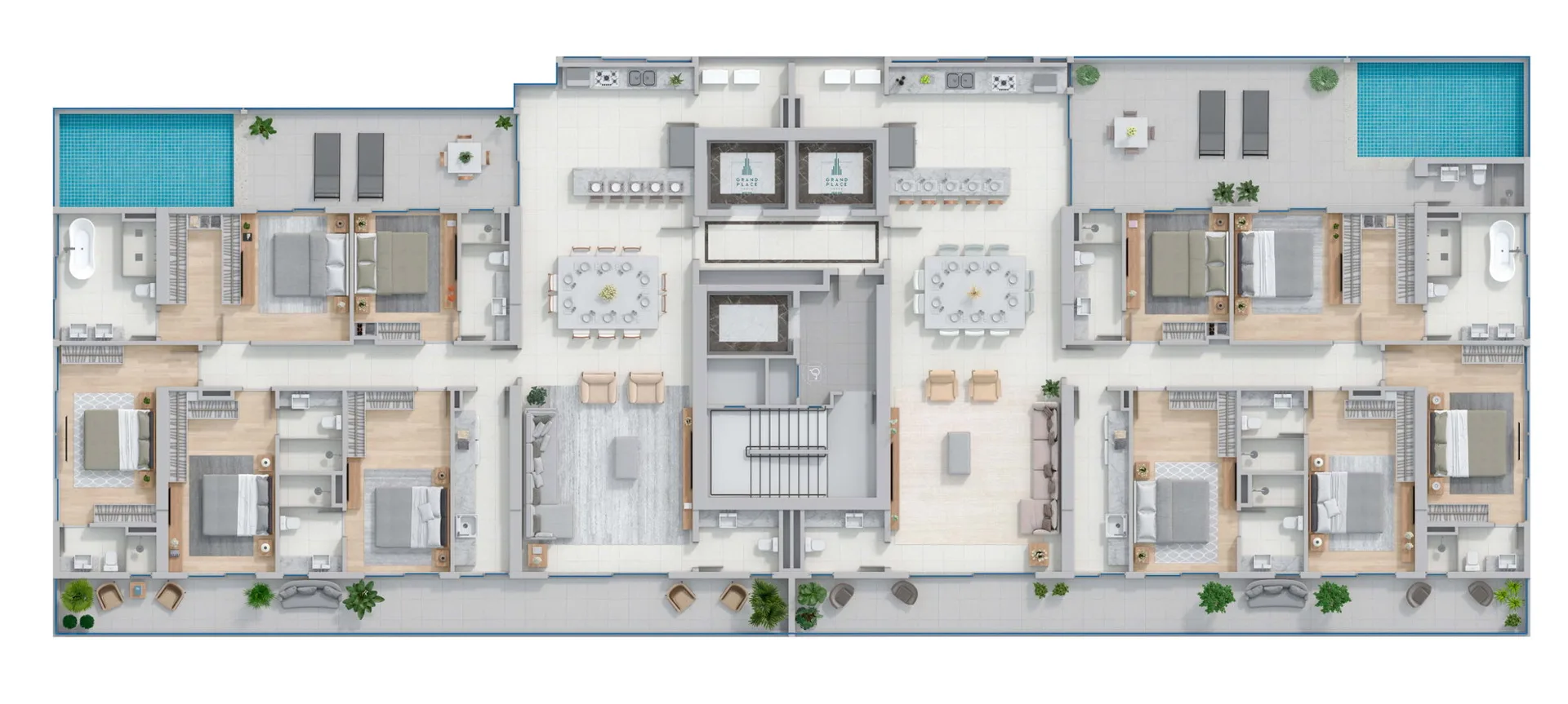 Gran Place Tower em Balneário Camboriú SC — Planta 8