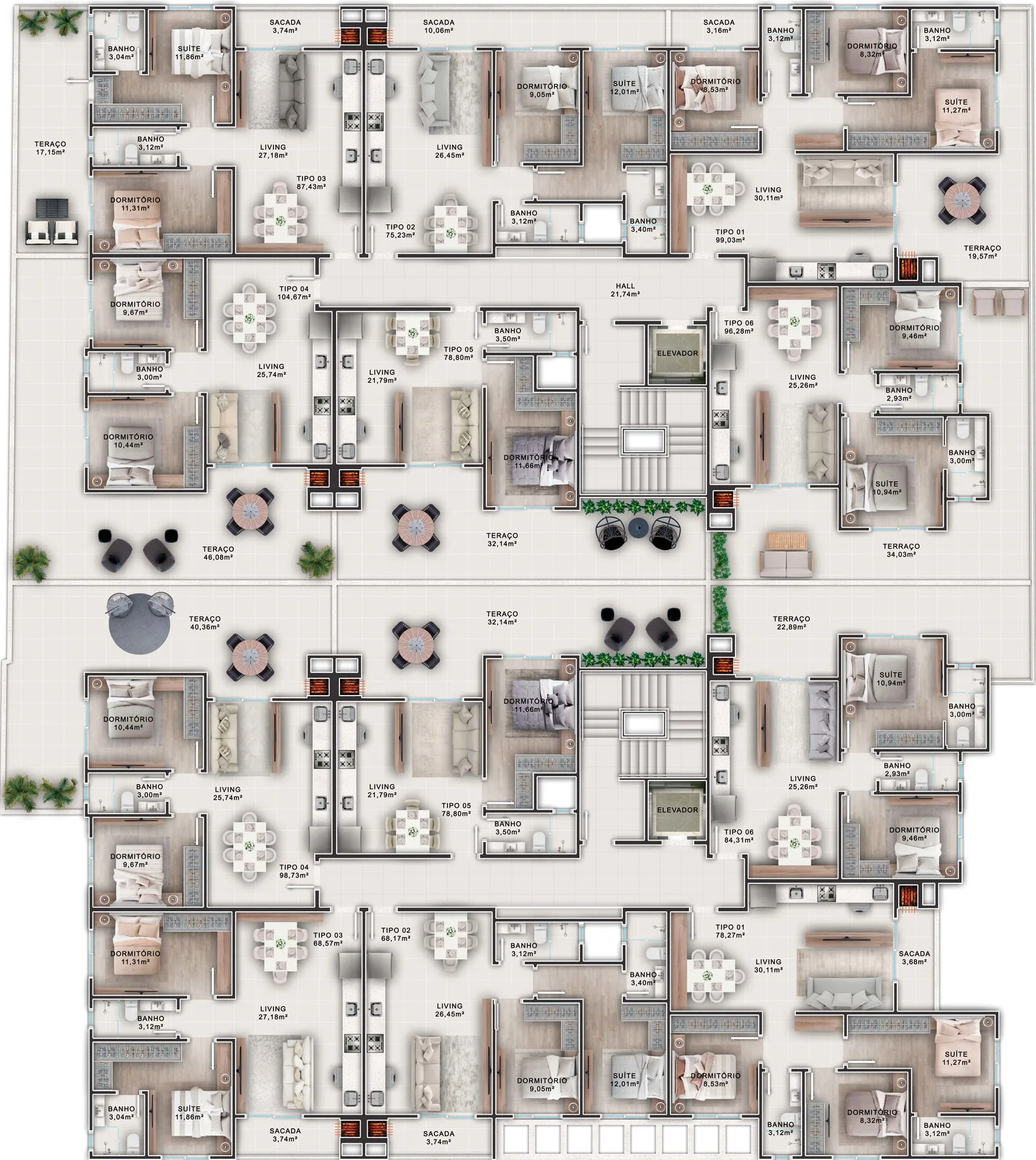 Otelo Residence em Balneário Camboriú SC — Planta 2