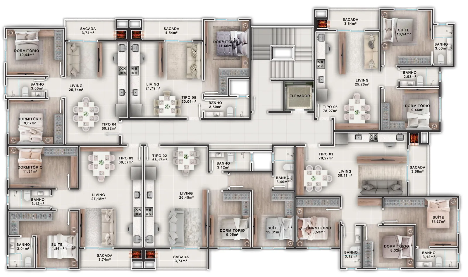 Otelo Residence em Balneário Camboriú SC — Planta 5