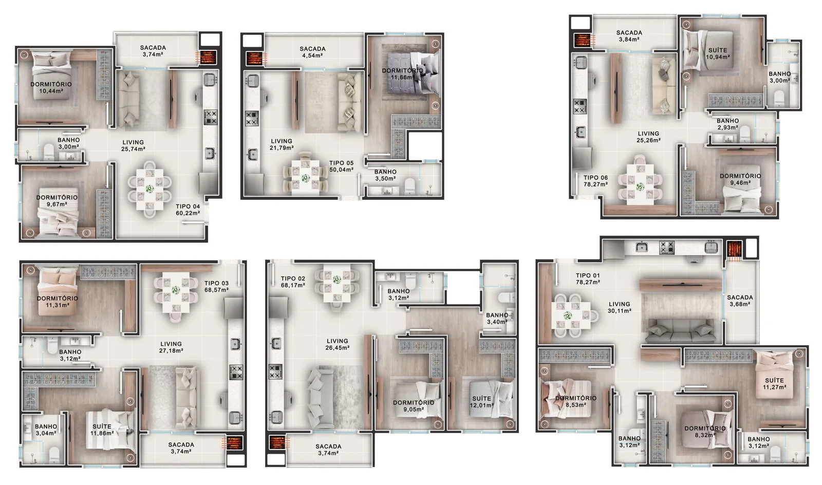Otelo Residence em Balneário Camboriú SC — Planta 6