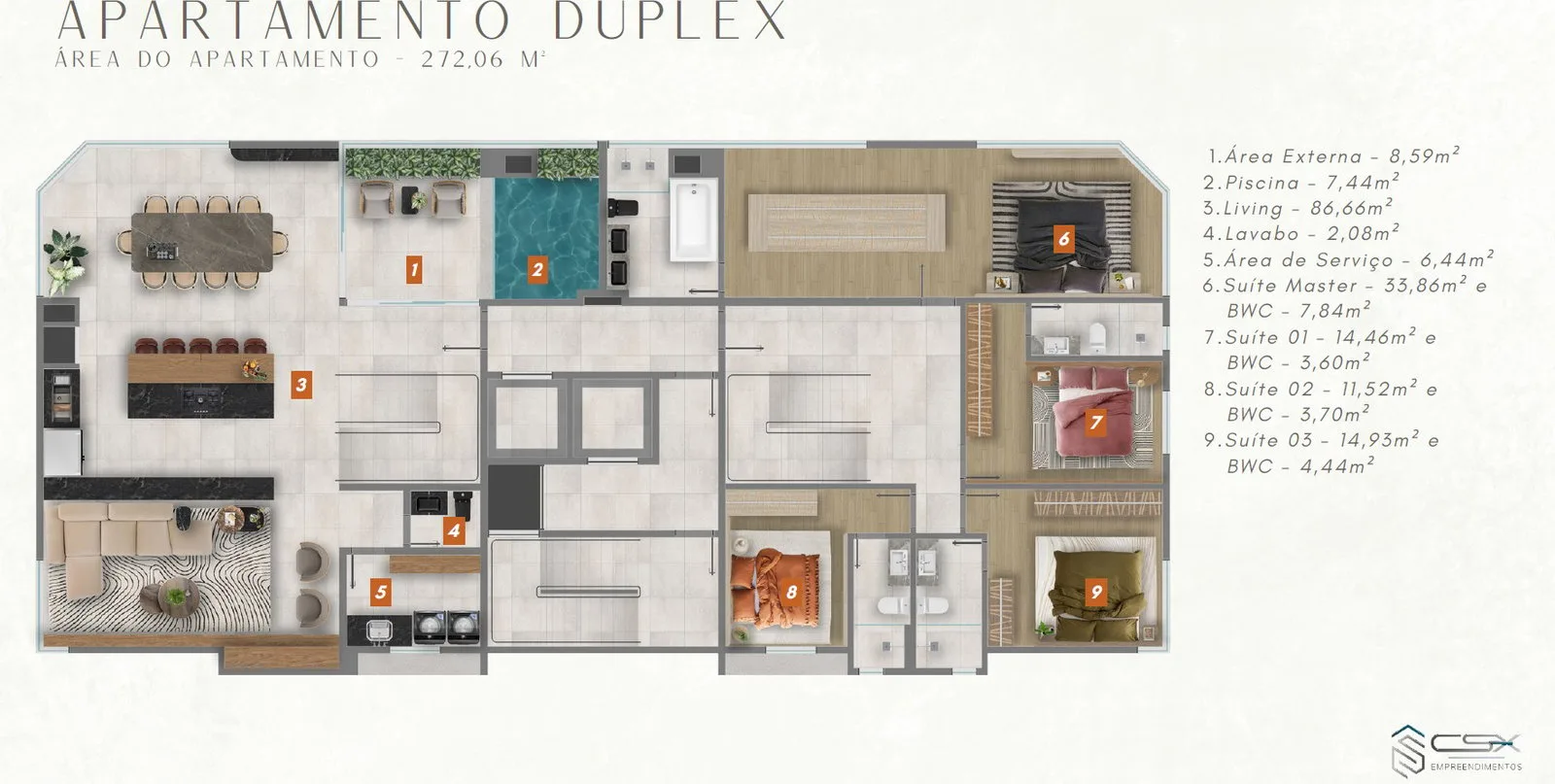 Vitalité Residence em Balneário Camboriú SC — Planta 1