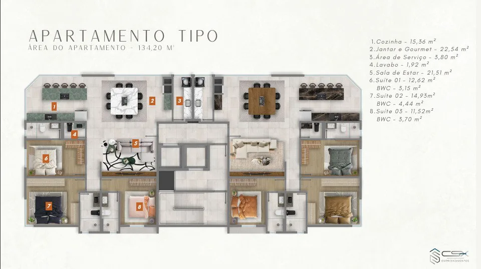 Vitalité Residence em Balneário Camboriú SC — Planta 2