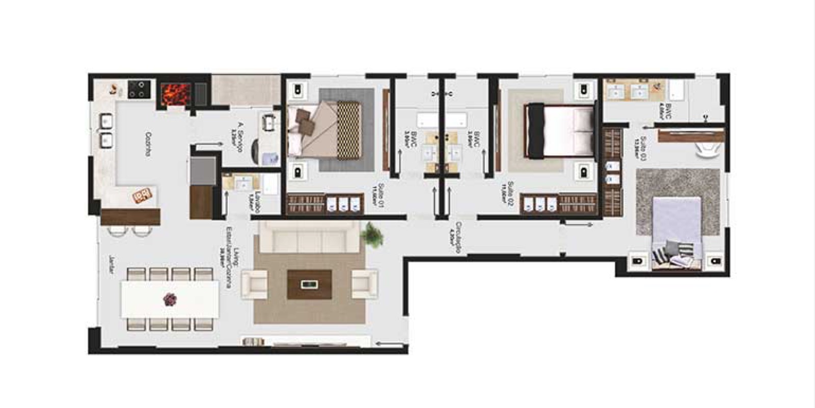 Render 2 do Kirra Residence em Balneário Camboriú SC