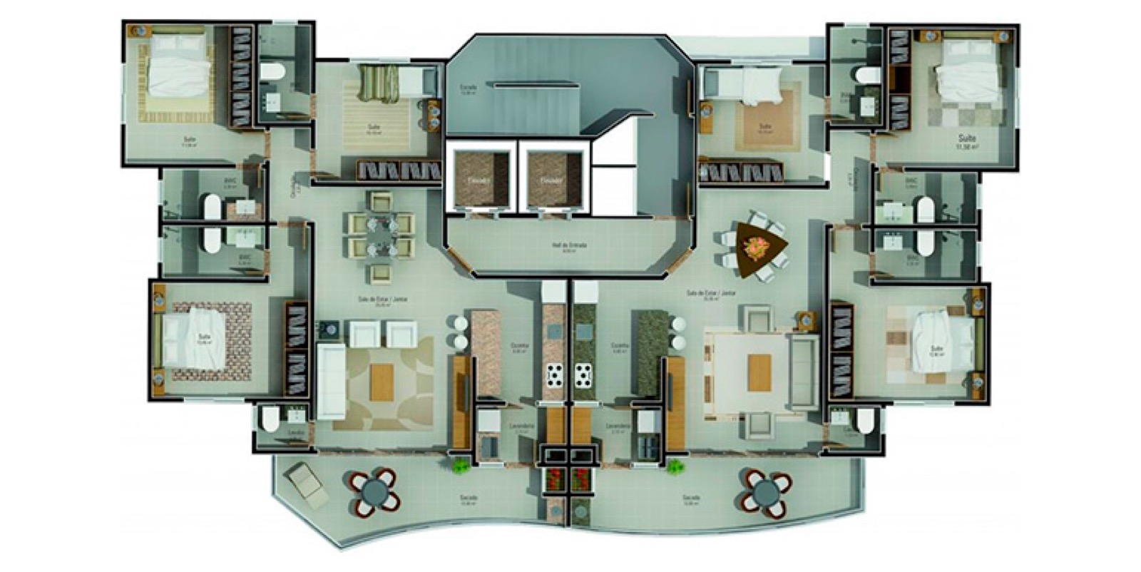 Render 3 do Rocca di Mare em Balneário Camboriú SC
