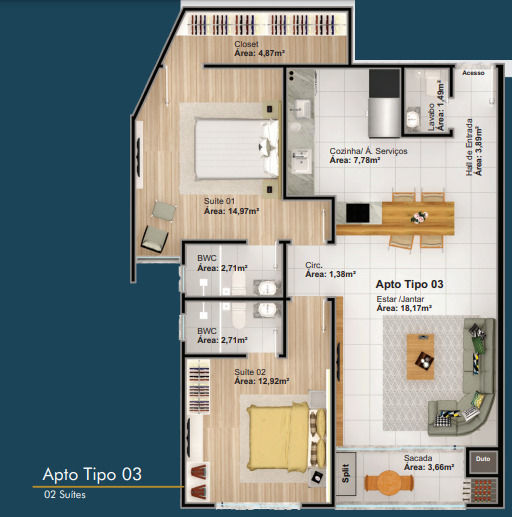 Paganini Tower - Planta 3