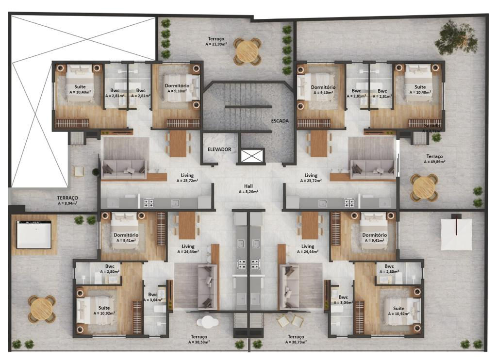 Residencial Ilha Di Cretta - Planta 3