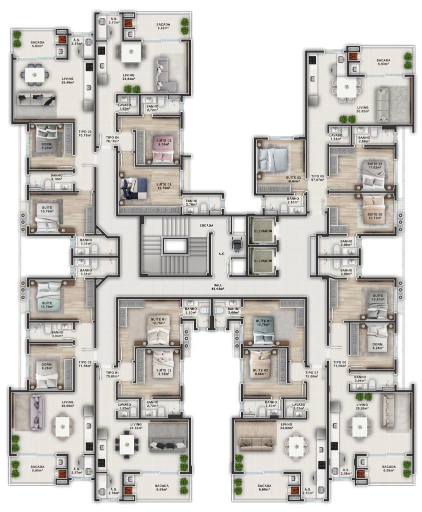 Jardim Bom Sucesso - Planta 1