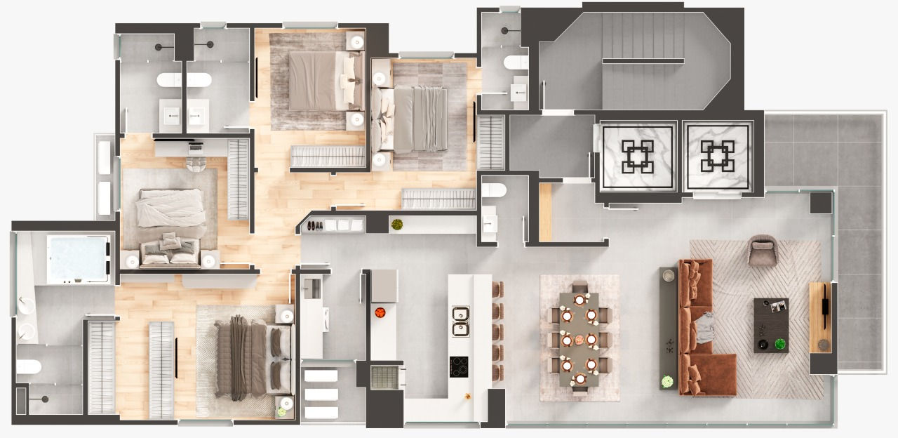 Sparkling Wine Residence - Planta 3