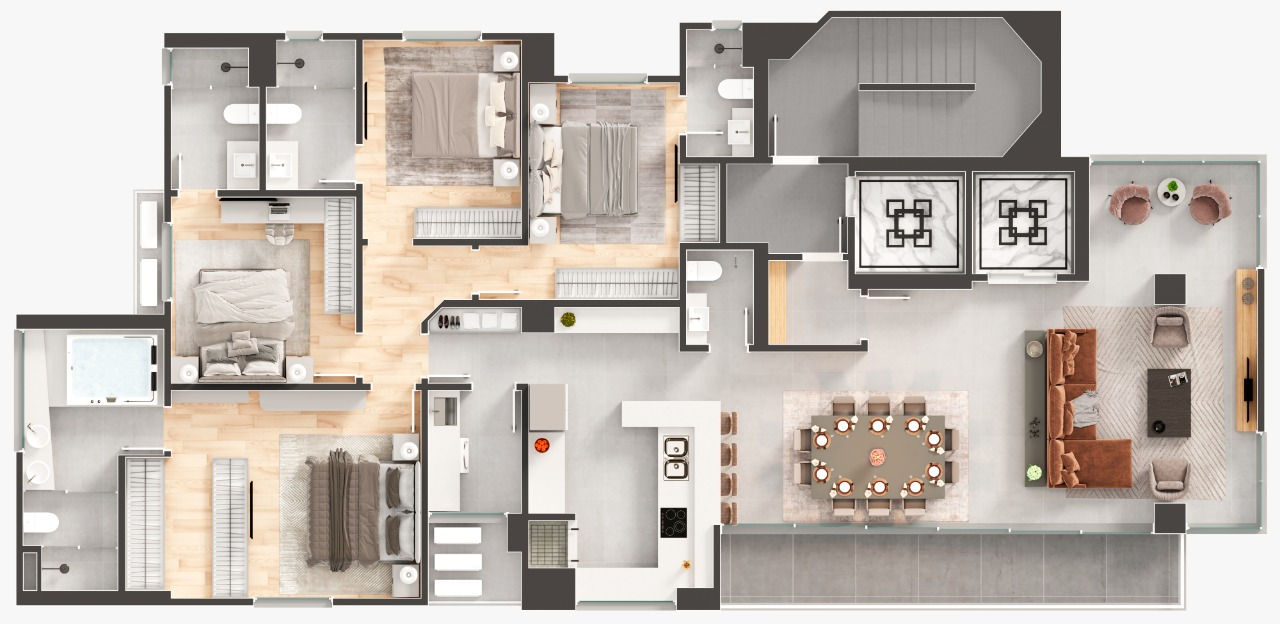 Sparkling Wine Residence - Planta 5
