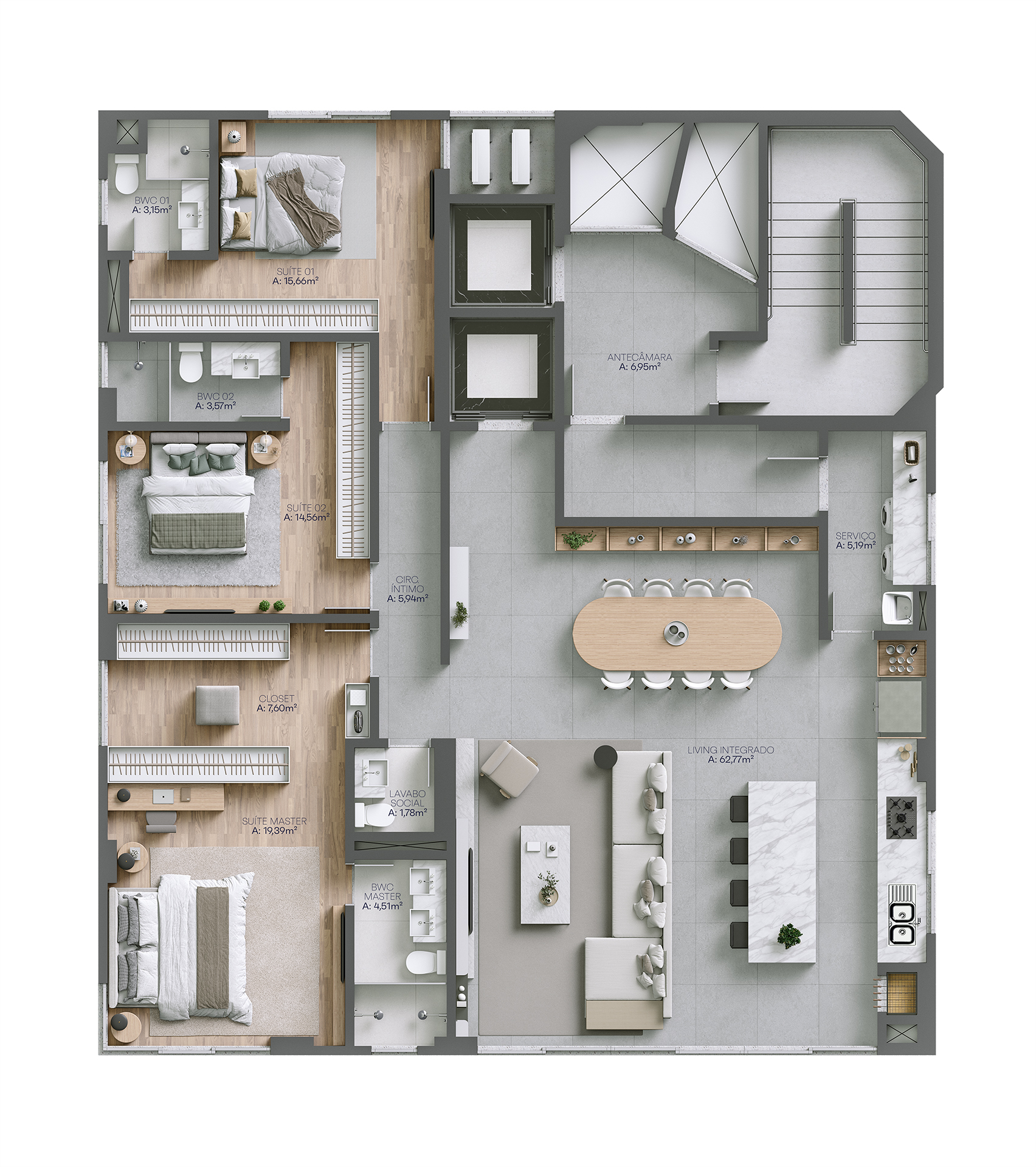 Aquabella Residence - Planta 1