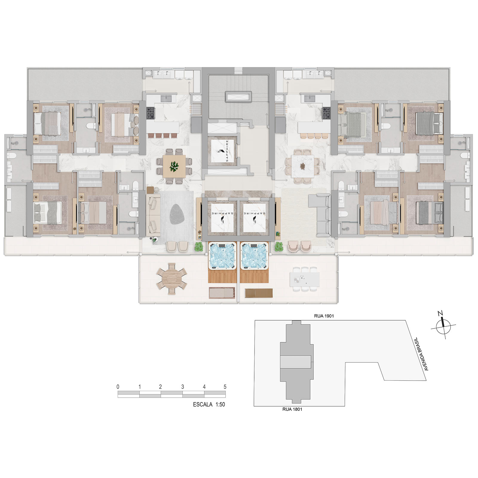 Sapphire Tower - Planta 9