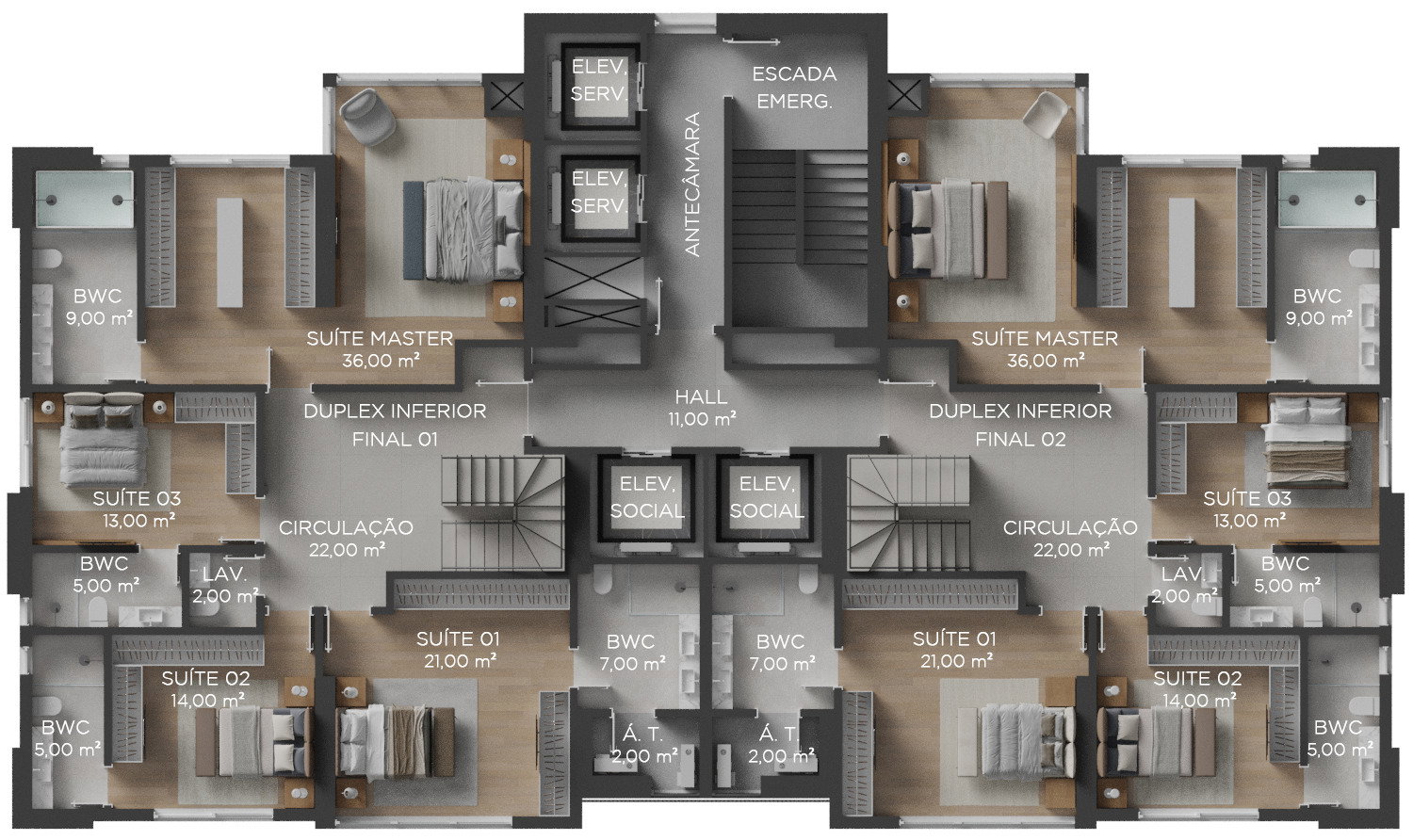 Luminare Residencial - Planta 4