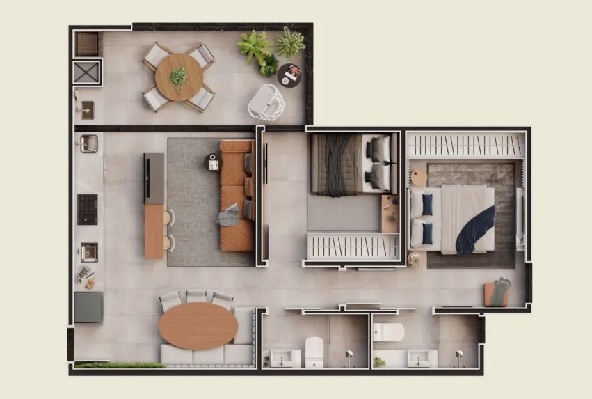 Riverside Residence Em construção - Planta 3