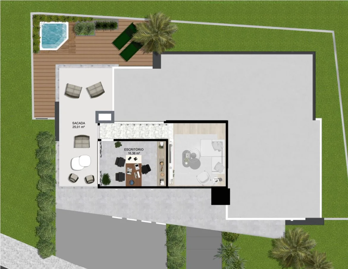 Casa Jerivá Um novo conceito em morar bem - Planta 1