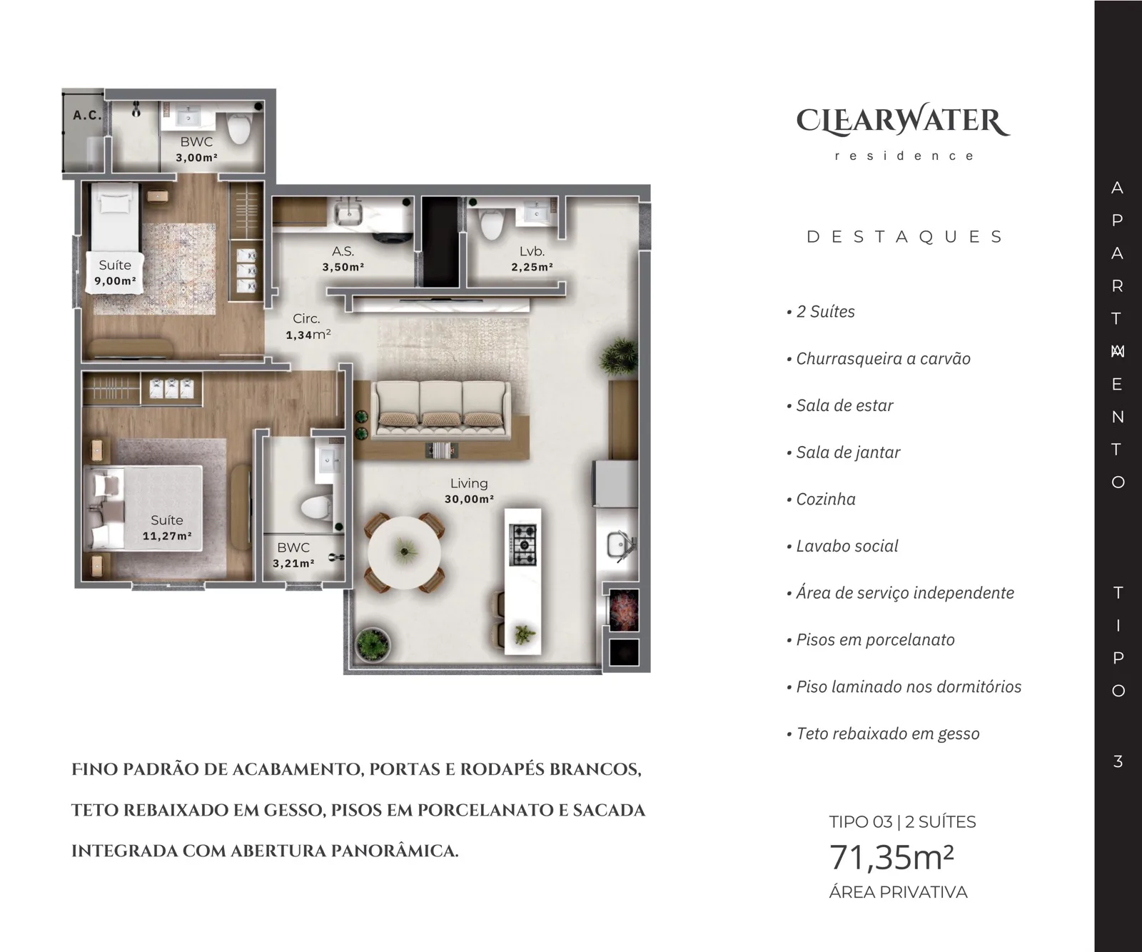 Clearwater Residence EAW Empreendimentos - Planta 3
