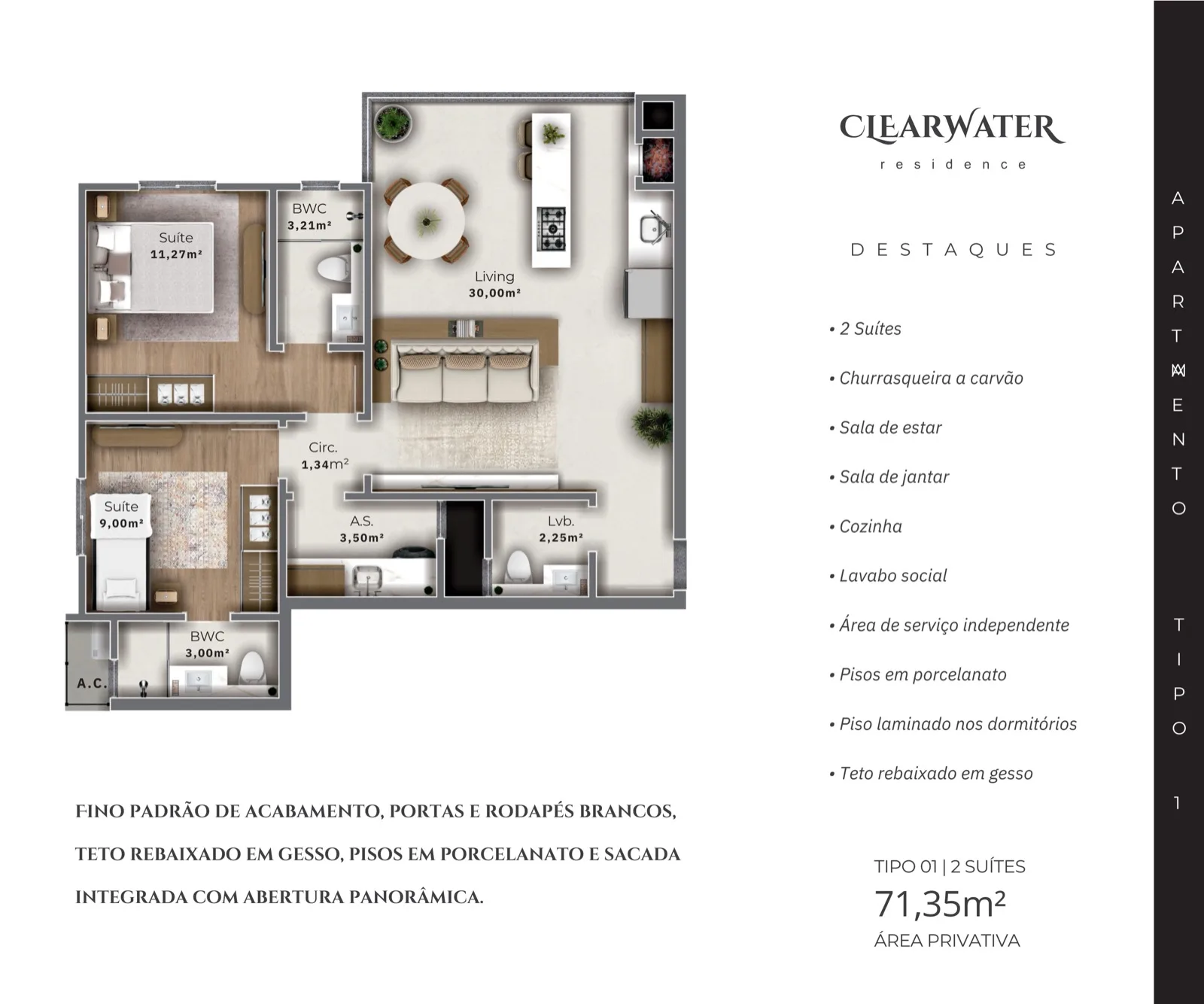 Clearwater Residence EAW Empreendimentos - Planta 1