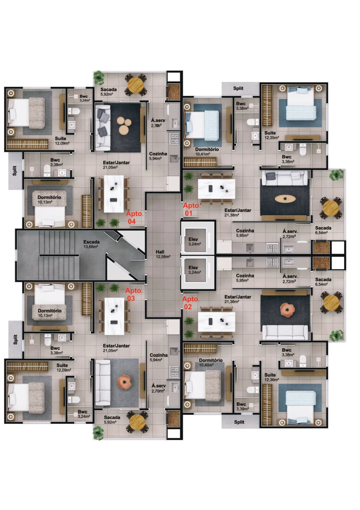 Residencial Neoville - Planta 3
