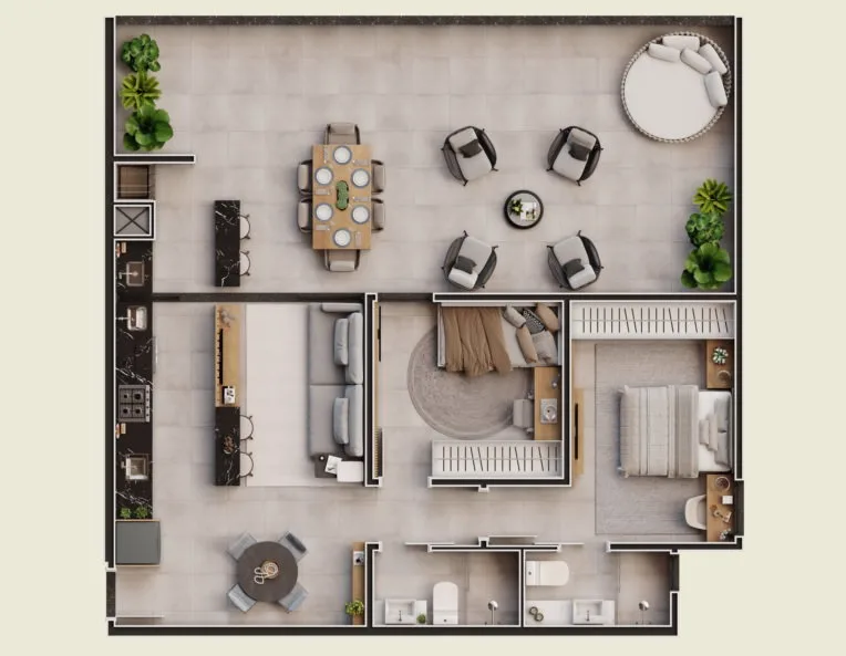 Riverside Residence Em construção - Planta 7