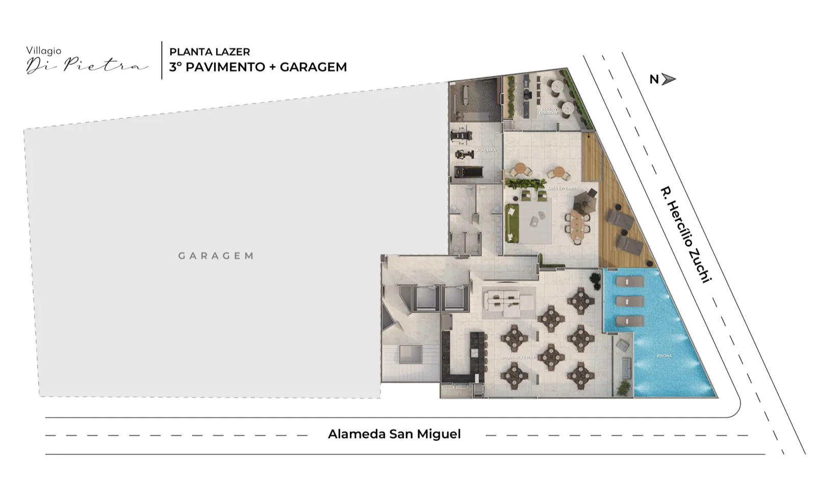 Villaggio Di Pietra Elegância e Conforto em Camboriú - Planta 1