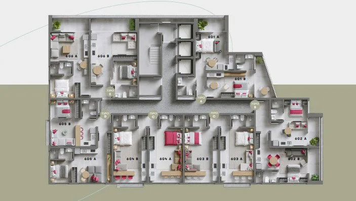 TRS Amaro STUDIOS DUPLOS INDEPENDENTES - Planta 8