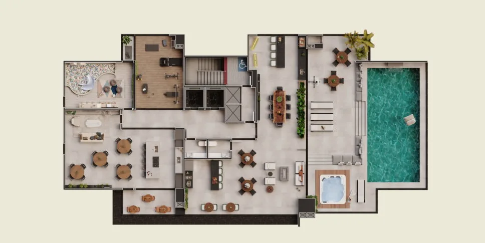 Riverside Residence Em construção - Planta 1