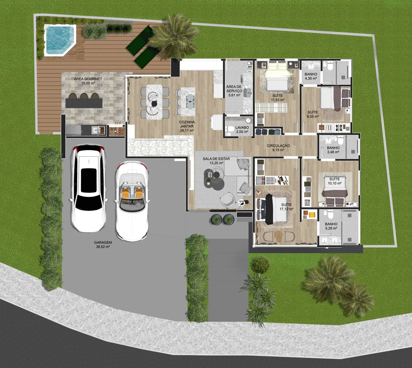 Casa Jerivá Um novo conceito em morar bem - Planta 2