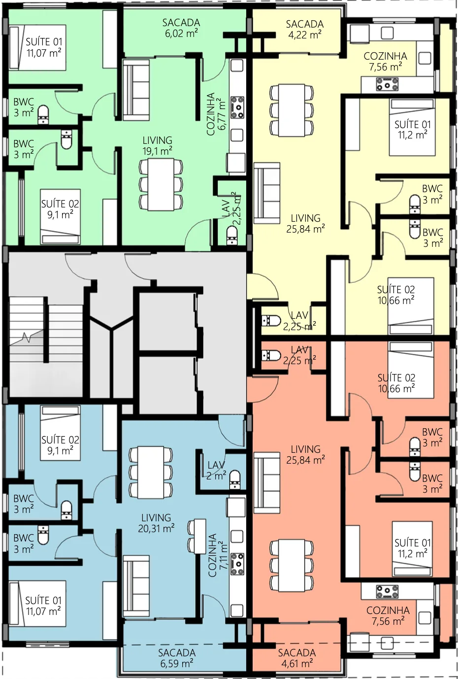 Fikus Residence - Planta 1