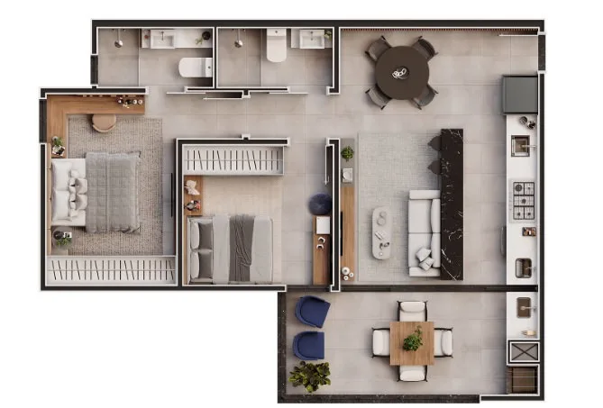 Riverside Residence Em construção - Planta 6