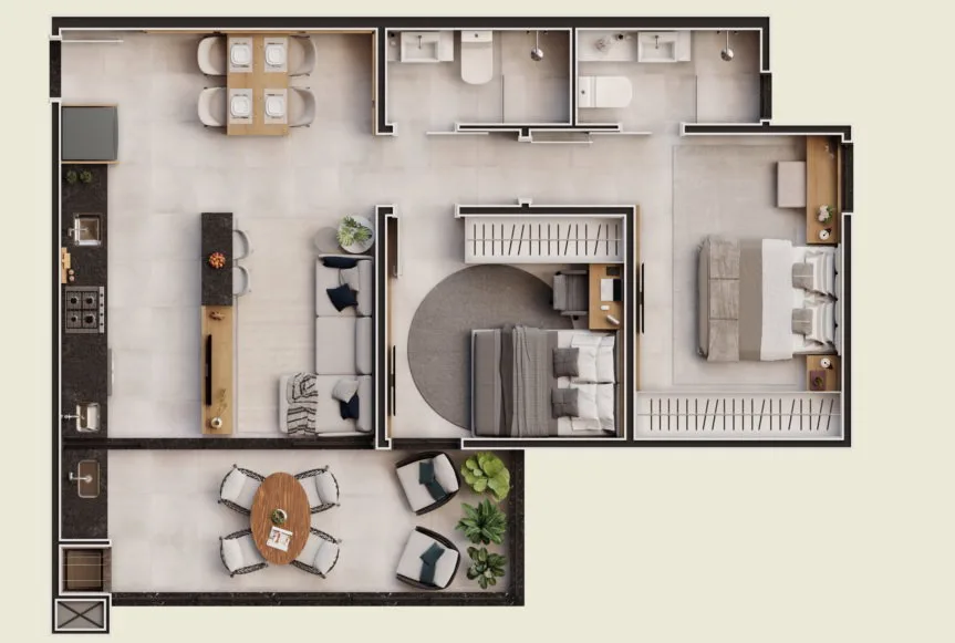 Riverside Residence Em construção - Planta 4