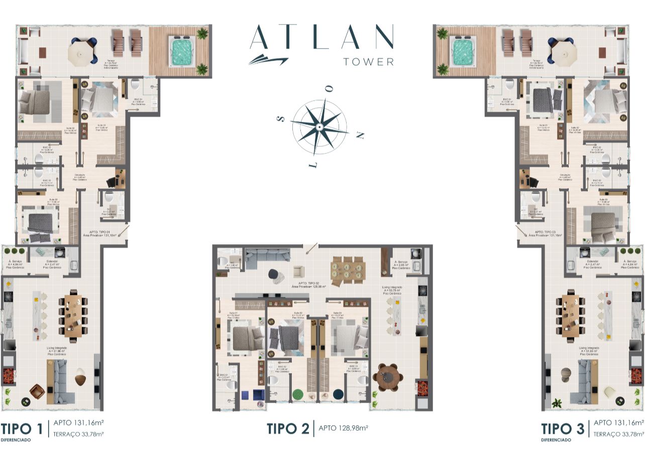 Atlan Tower — Plantas 3