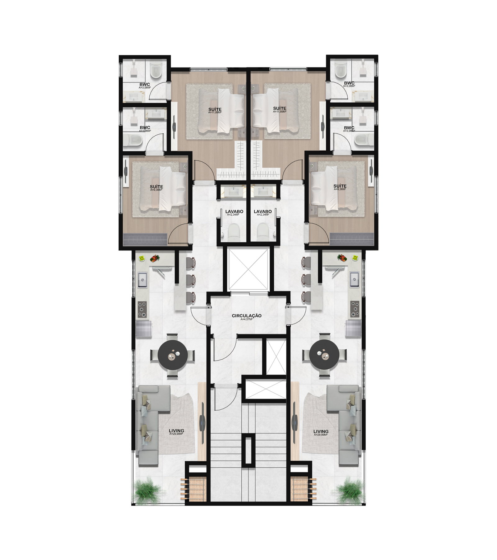 Granvittá Residence — Plantas 1