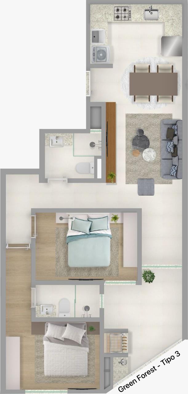 Green Forest Residence — Plantas 3