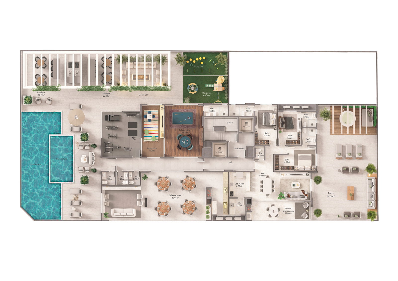 Residencial Acácia — Plantas 3