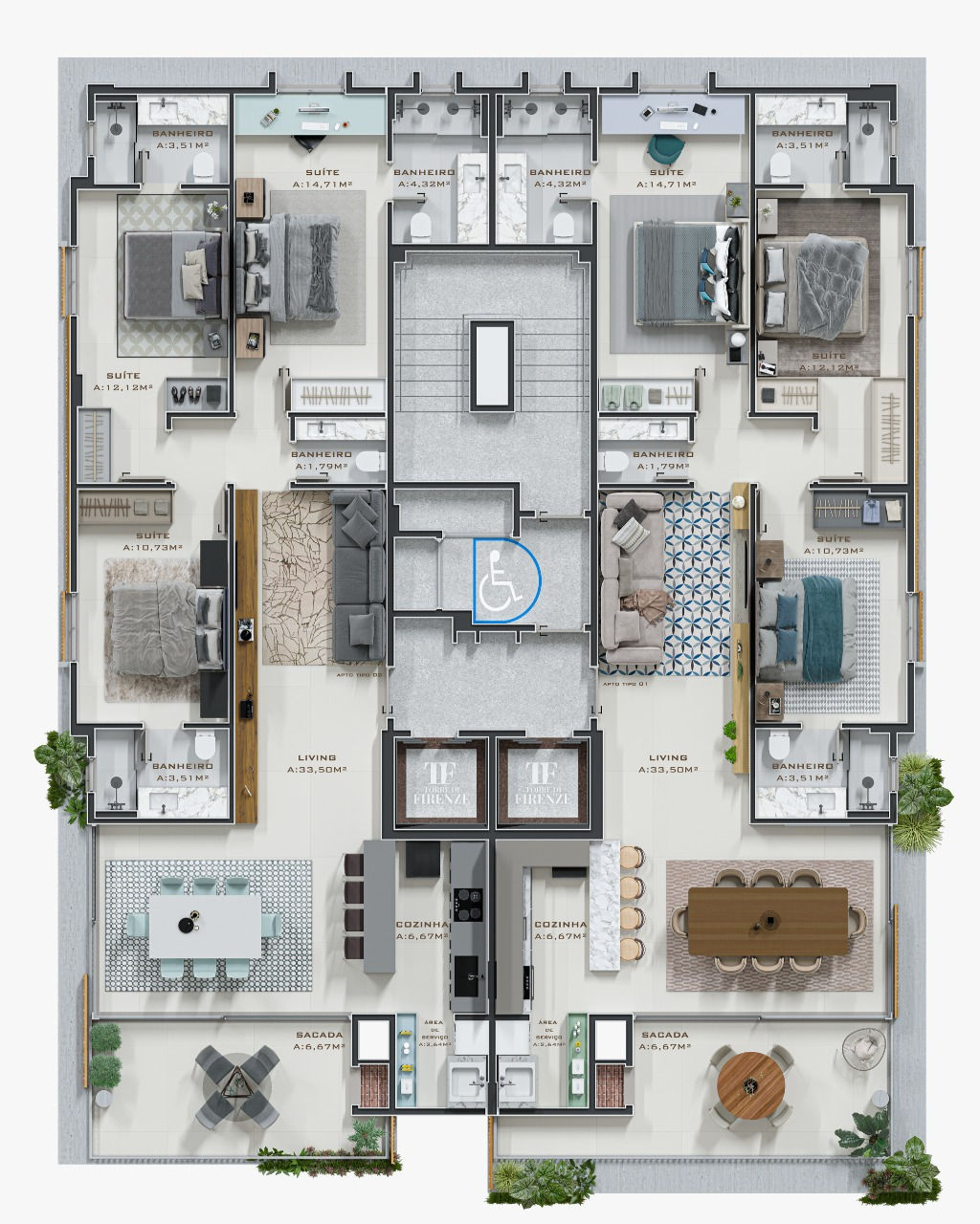 Torre di Firenze Residenziale — Plantas 1