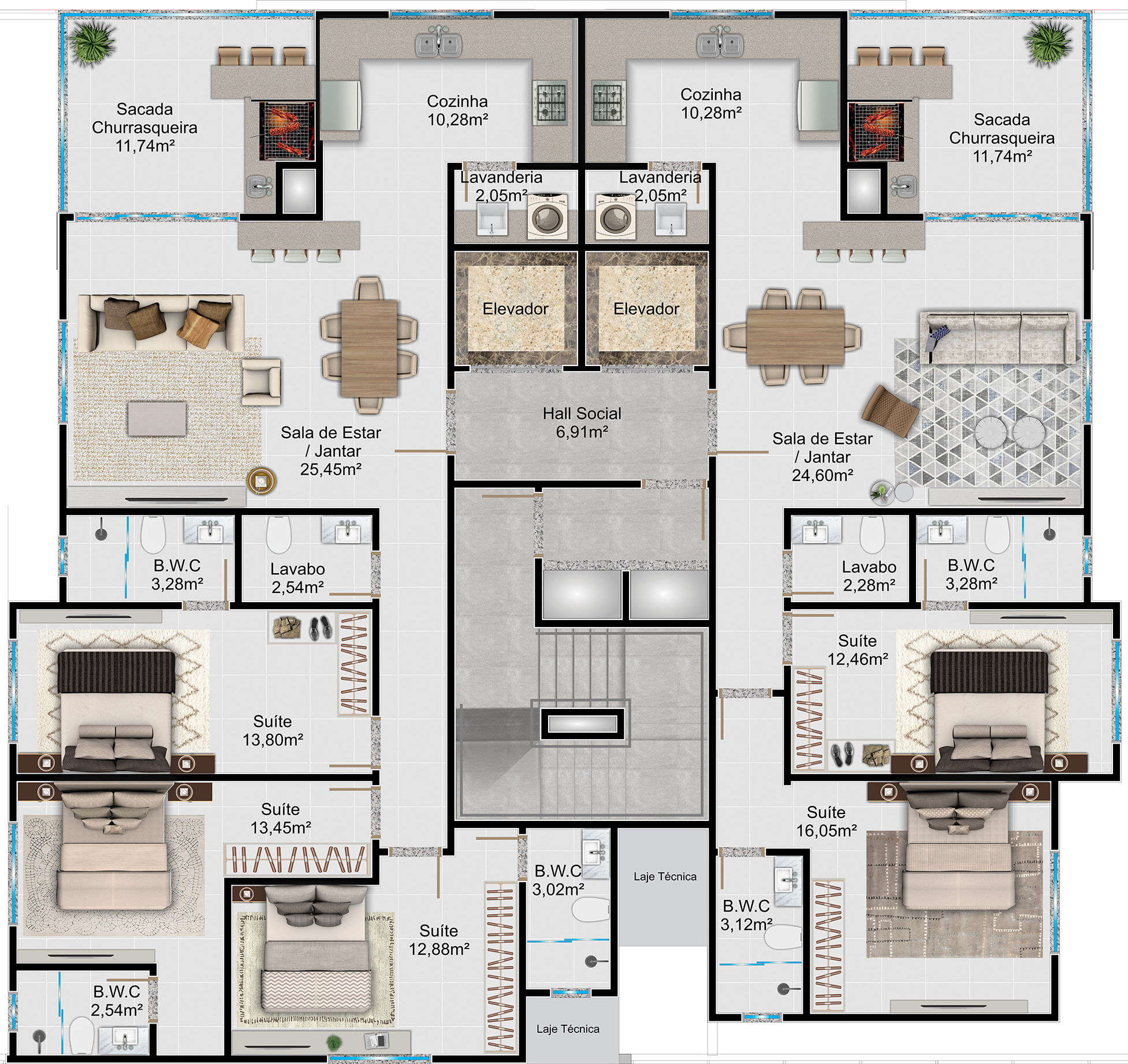 Veneza Residence — Plantas 1