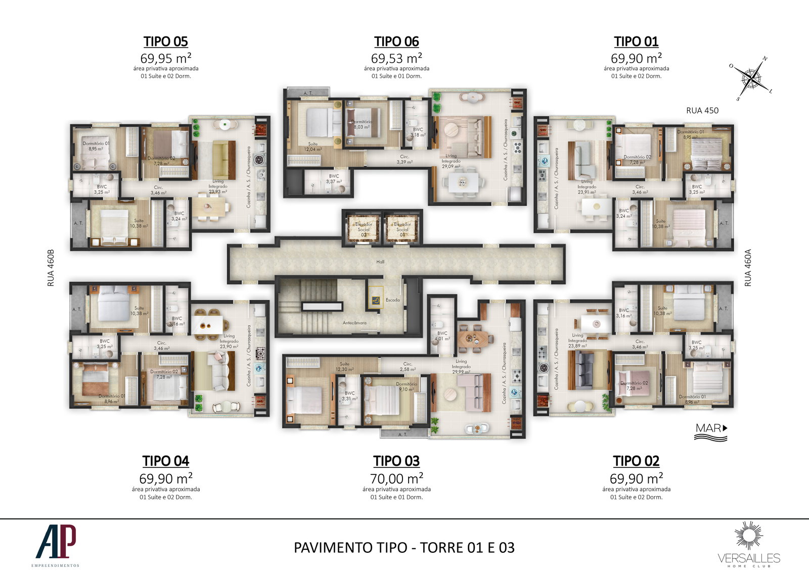 Versailles Home Club - Torre 3 e 4 — Plantas 2