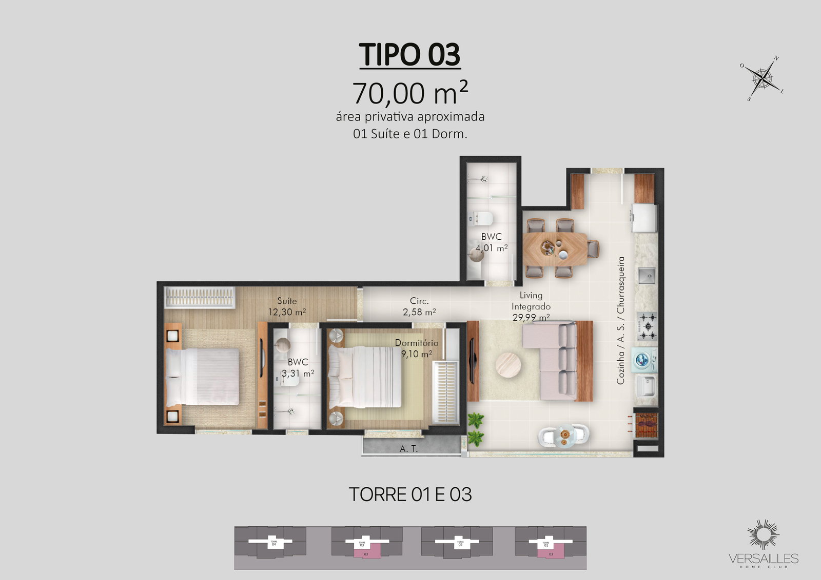 Versailles Home Club - Torre 3 e 4 — Plantas 8