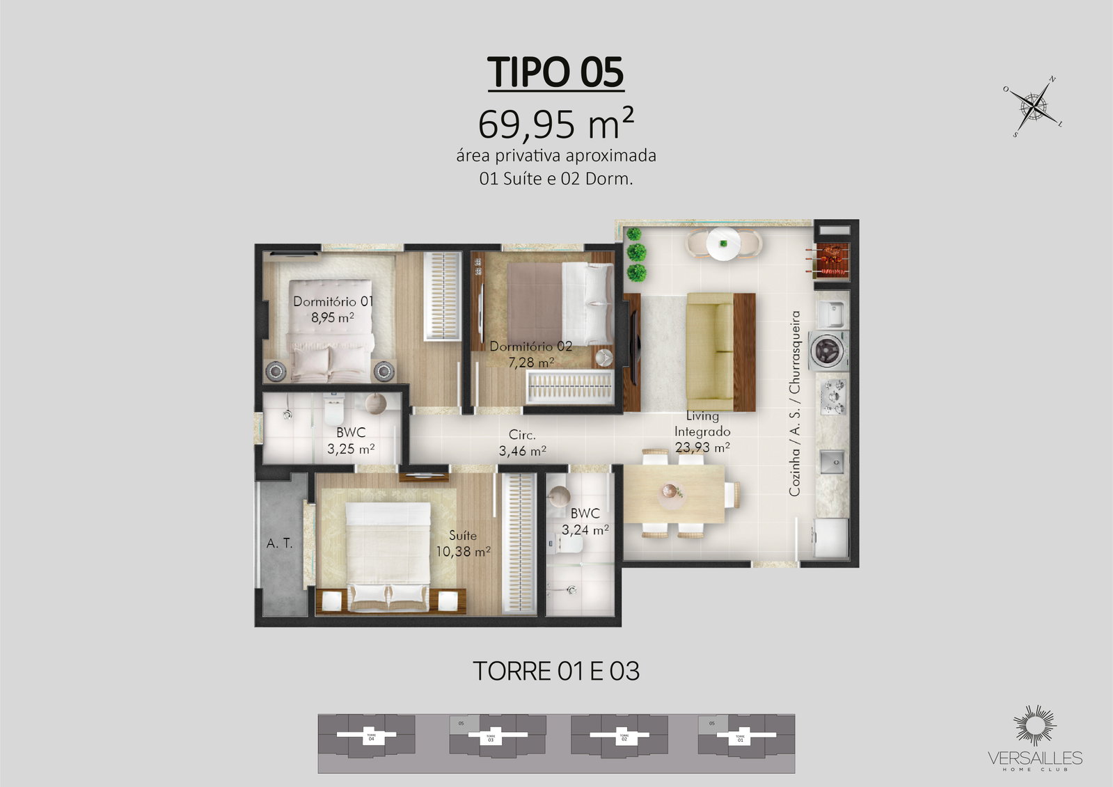 Versailles Home Club - Torre 3 e 4 — Plantas 10