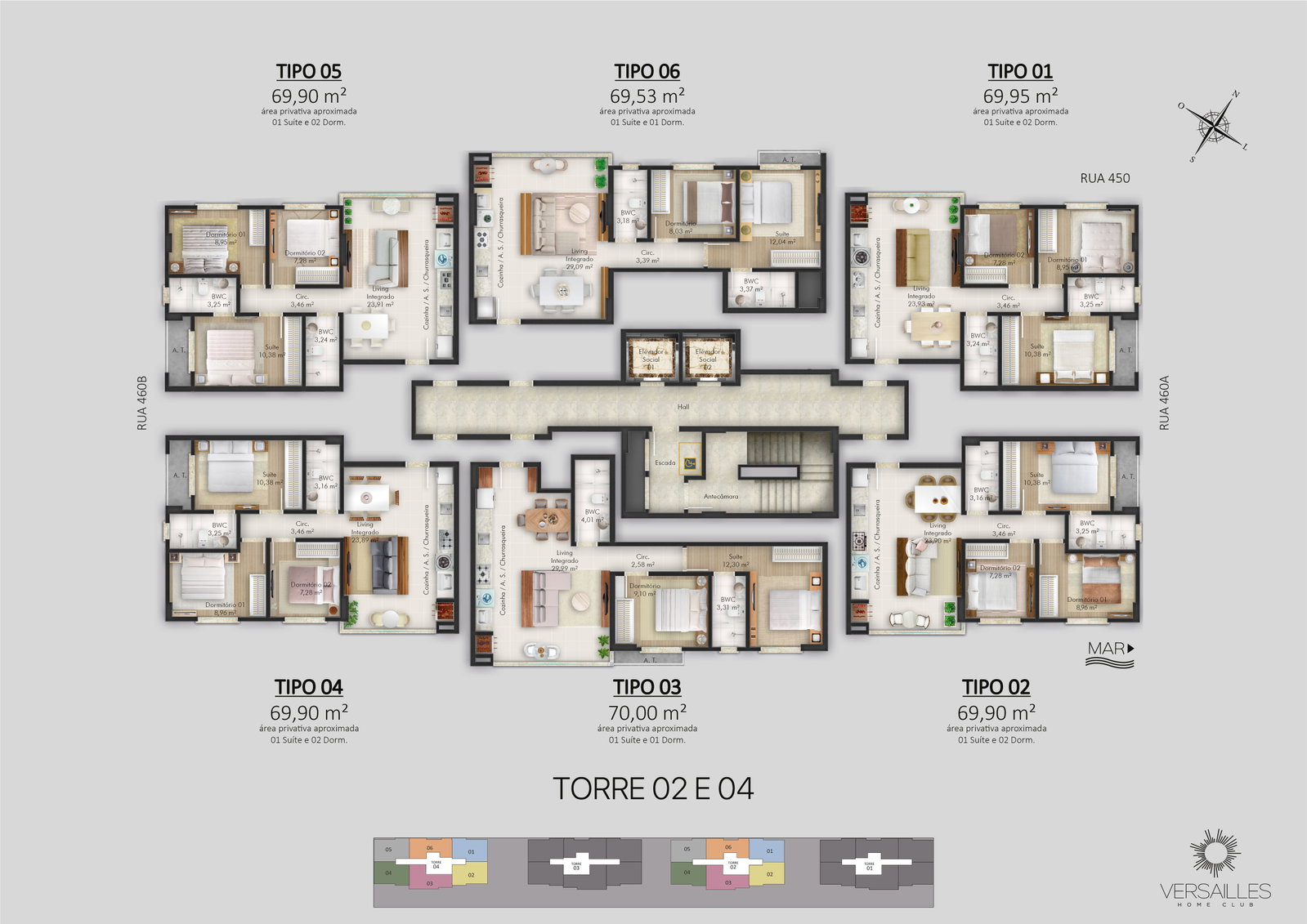 Versailles Home Club - Torre 3 e 4 — Plantas 12
