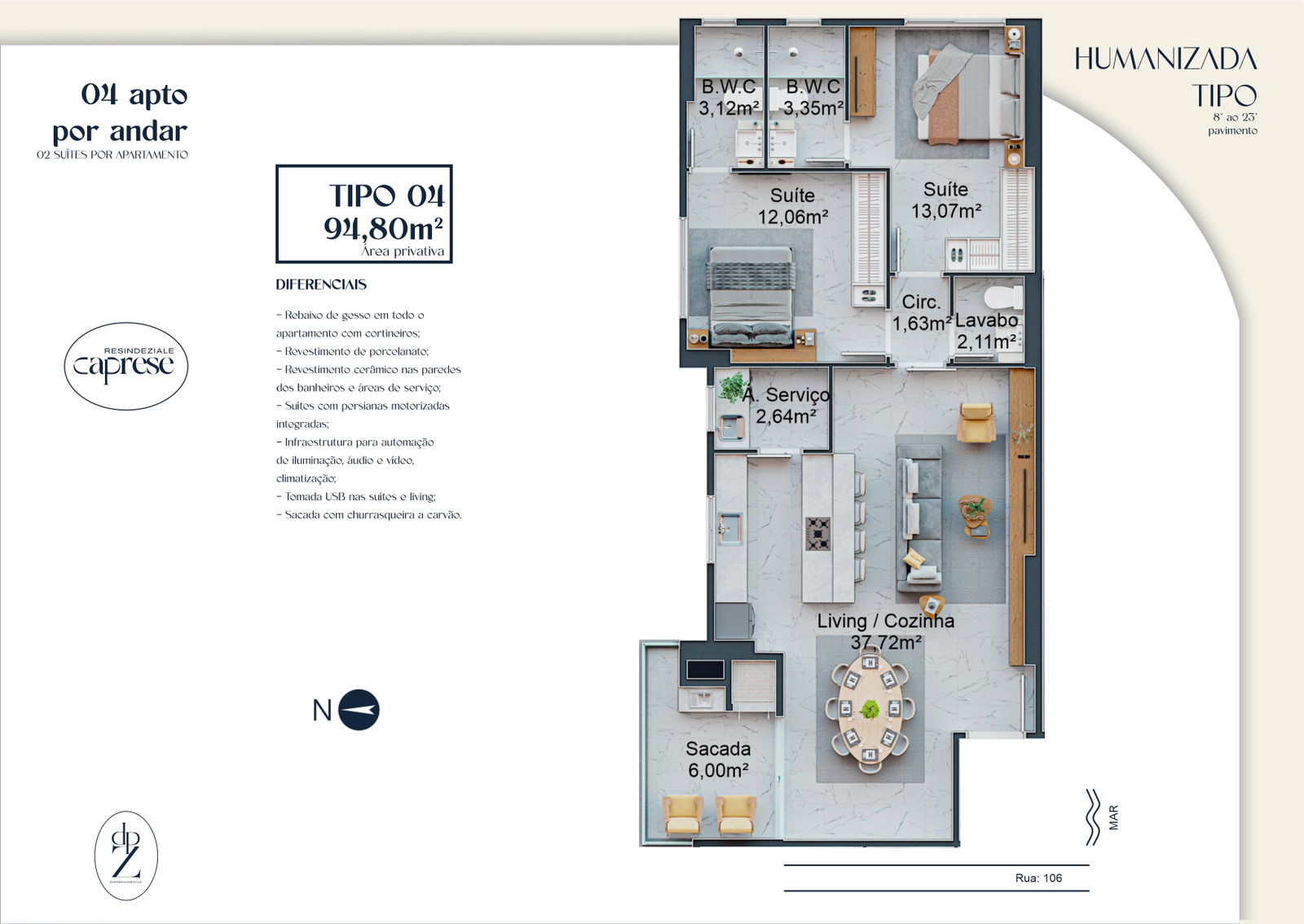 Caprese Residenziale — Planta 3