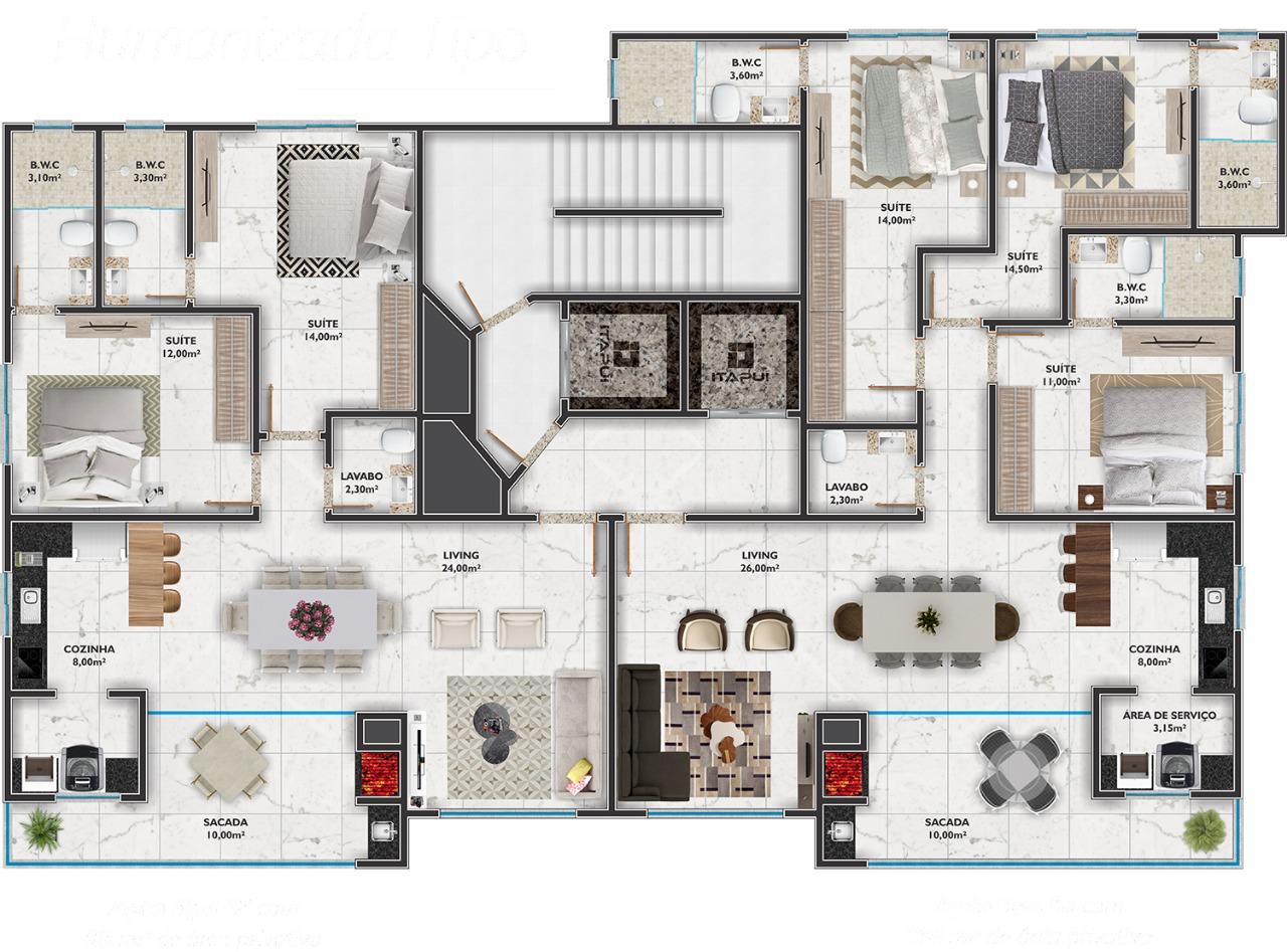 Residencial Ilha do Mel — Planta 1