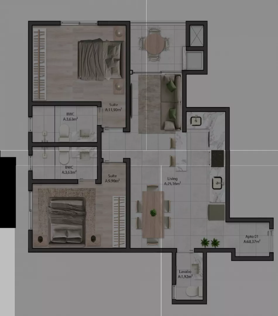 Render do Prime Leisure Residence — Morretes 10 em Itapema SC