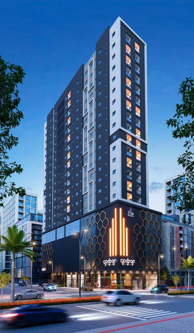 Render do Carbon Residence Tower — Itapema 10 em Itapema SC