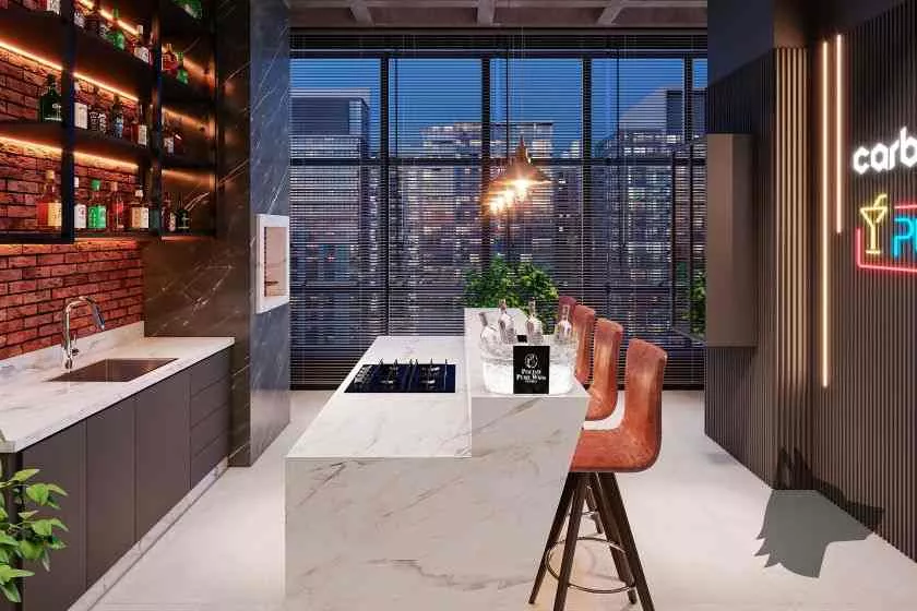 Render do Carbon Residence Tower — Itapema 15 em Itapema SC