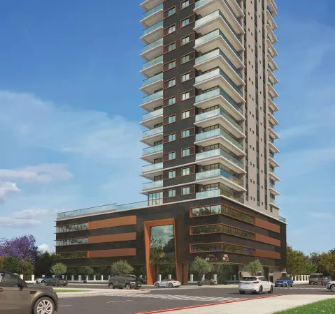 Render do Residencial Monte Solaro — Castelo Branco 2 em Itapema SC