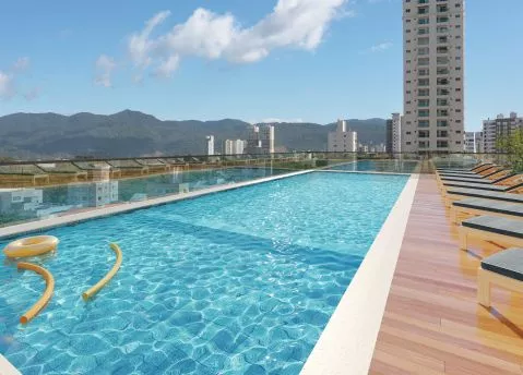 Render do Residencial Monte Solaro — Castelo Branco 14 em Itapema SC