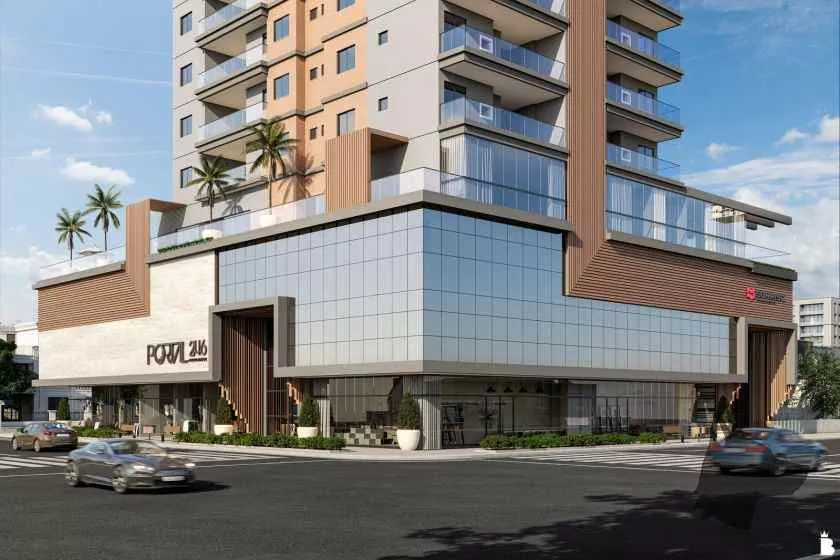 Render do Portal 246 Residence — Meia Praia 4 em Itapema SC