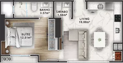 Render do Oben 230 — Meia Praia 10 em Itapema SC
