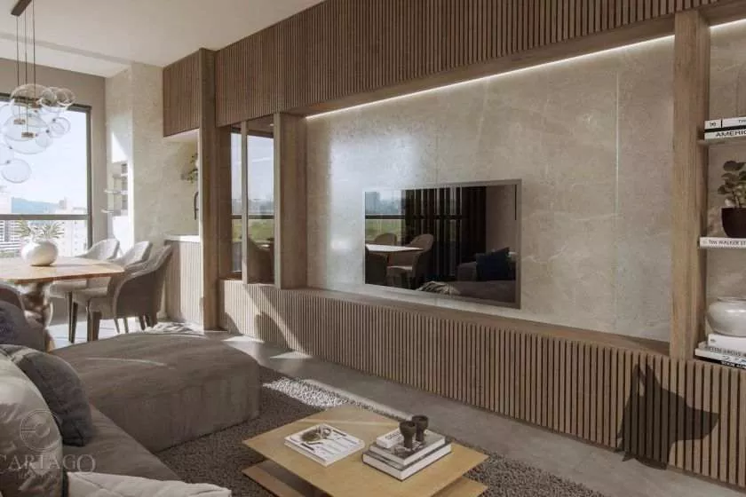 Render do Cartago Residence — Castelo Branco e Andorinha 7 em Itapema SC